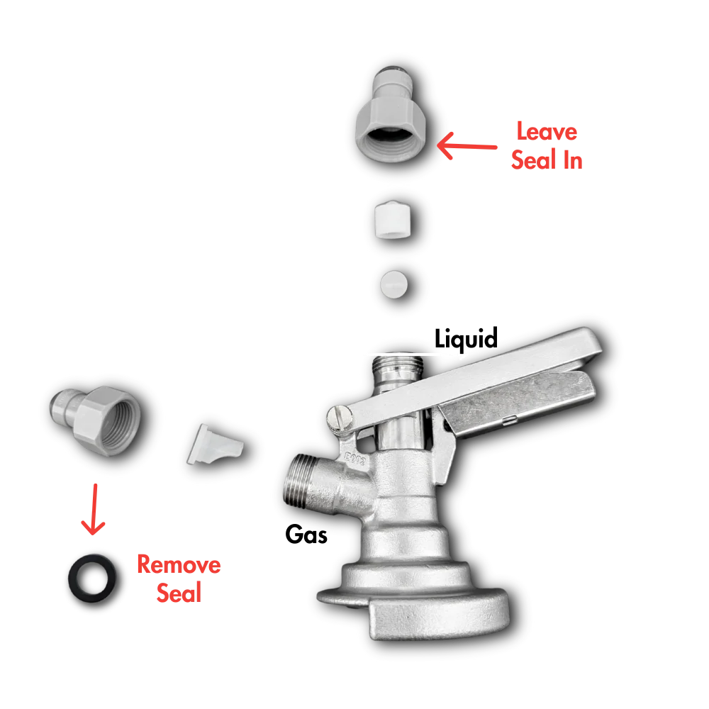 D-Type Keg Coupler All-SS with 8mm duotight Push-Fit - Image 6