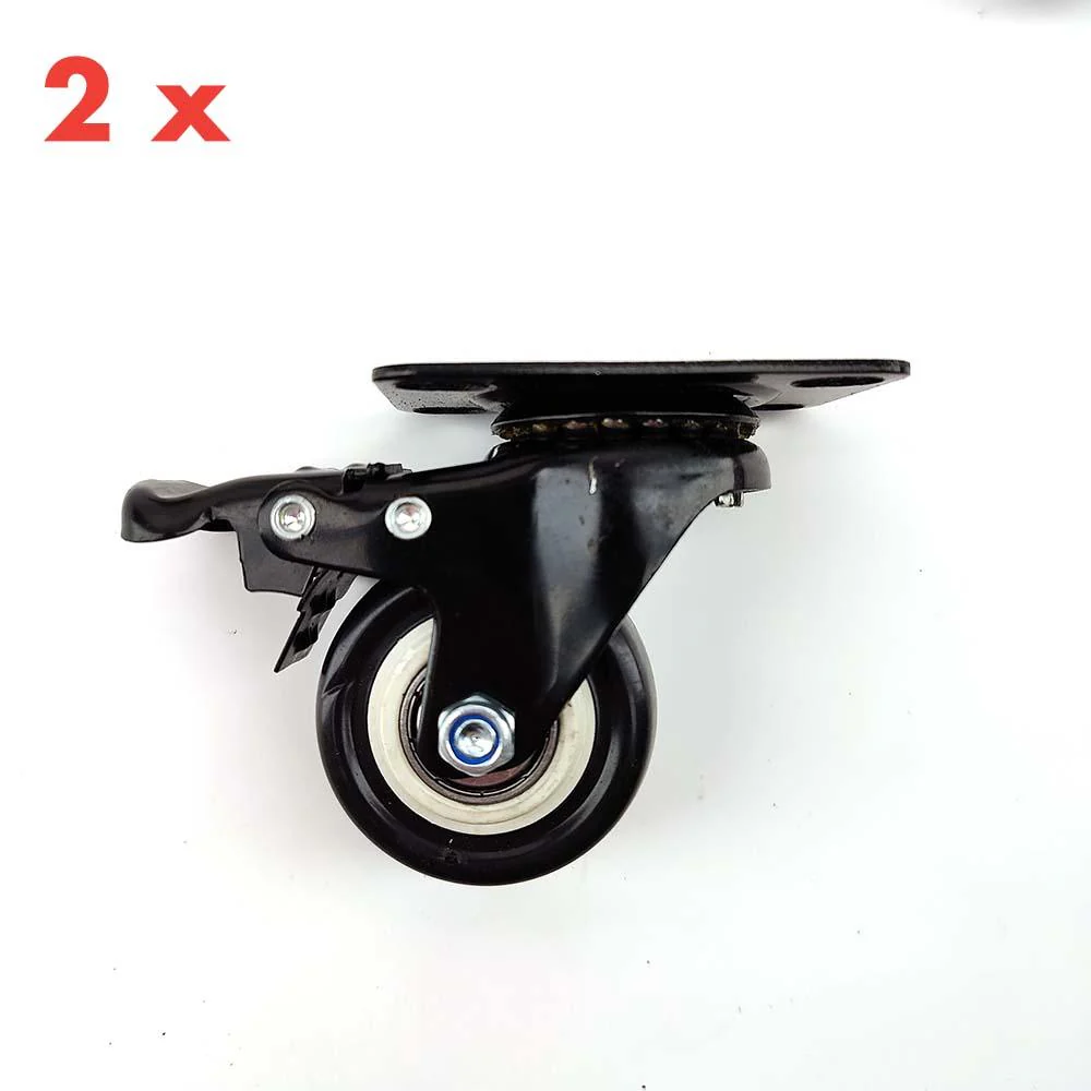 Series X Plus - Replacement Rubber Castor Wheel (6/set including 2 with brake) - Image 2