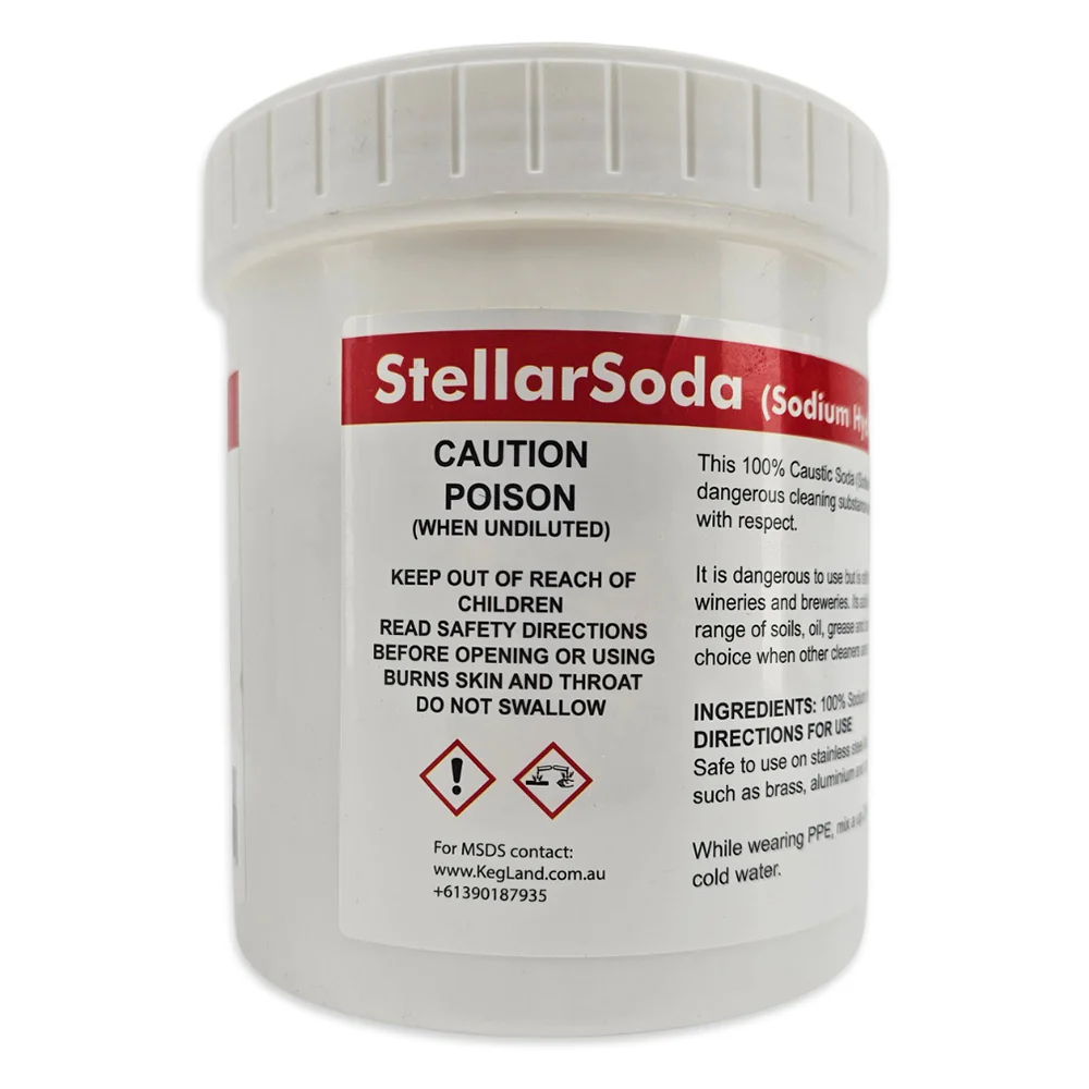 StellarSoda - 1kg Tub - 100% Caustic Soda - Sodium Hydroxide - Image 2