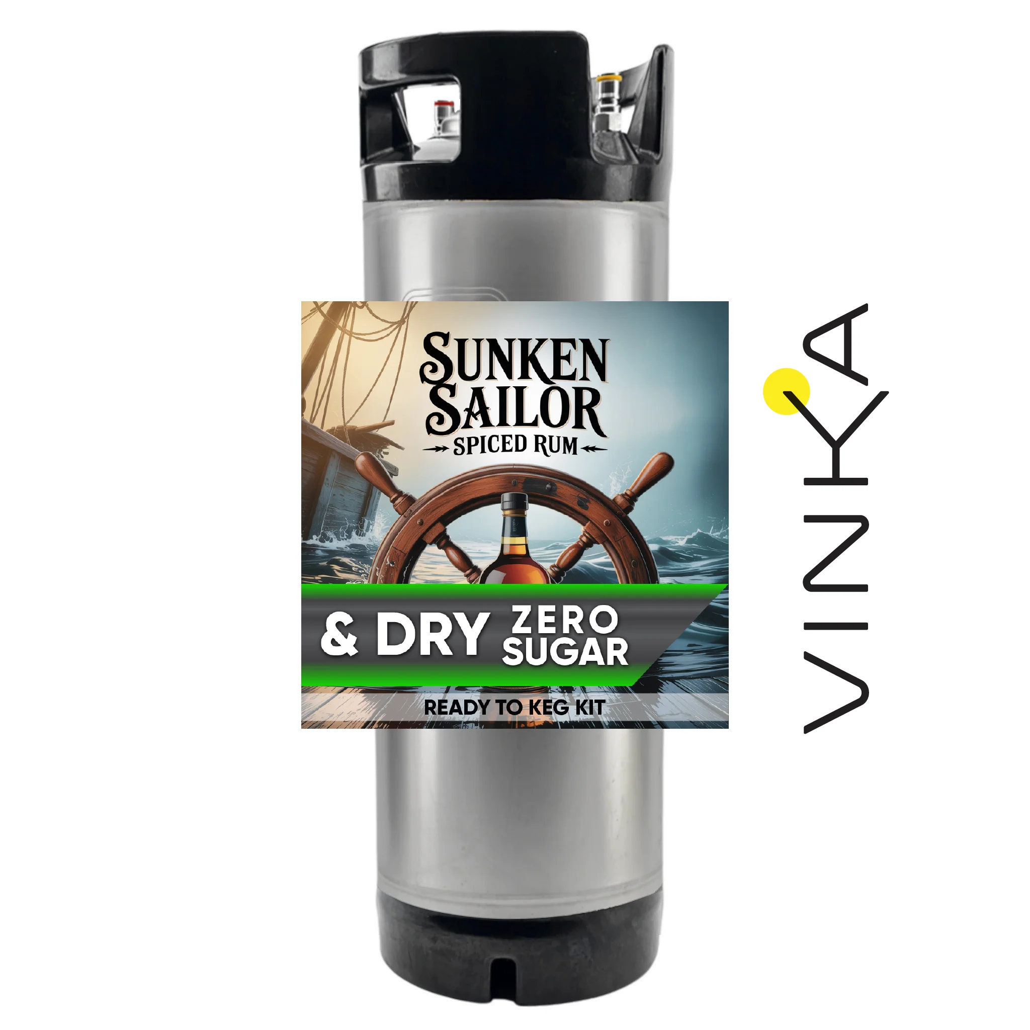 Sunken Sailor Spiced Rum and Dry - Zero Sugar - Ready to Keg Kit - Image 3
