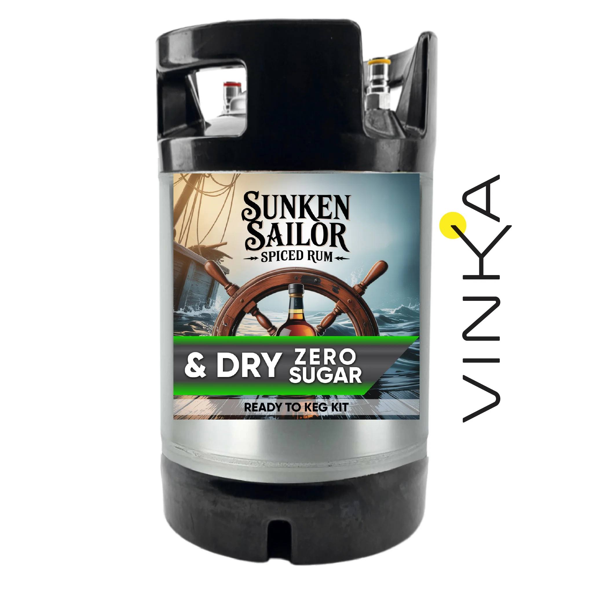 Sunken Sailor Spiced Rum and Dry - Zero Sugar - Ready to Keg Kit - Image 4