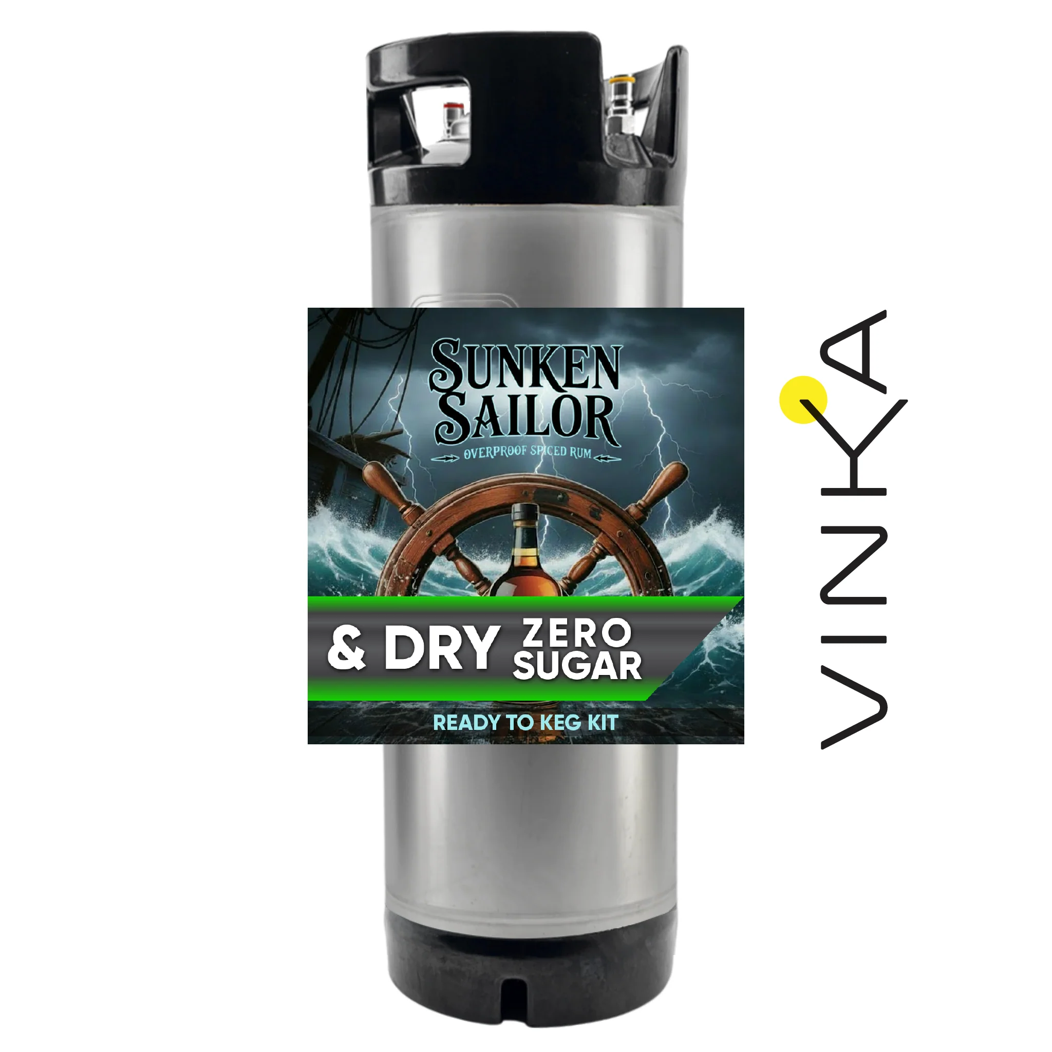 Sunken Sailor Spiced Rum and Dry - Zero Sugar - Ready to Keg Kit - Image 5
