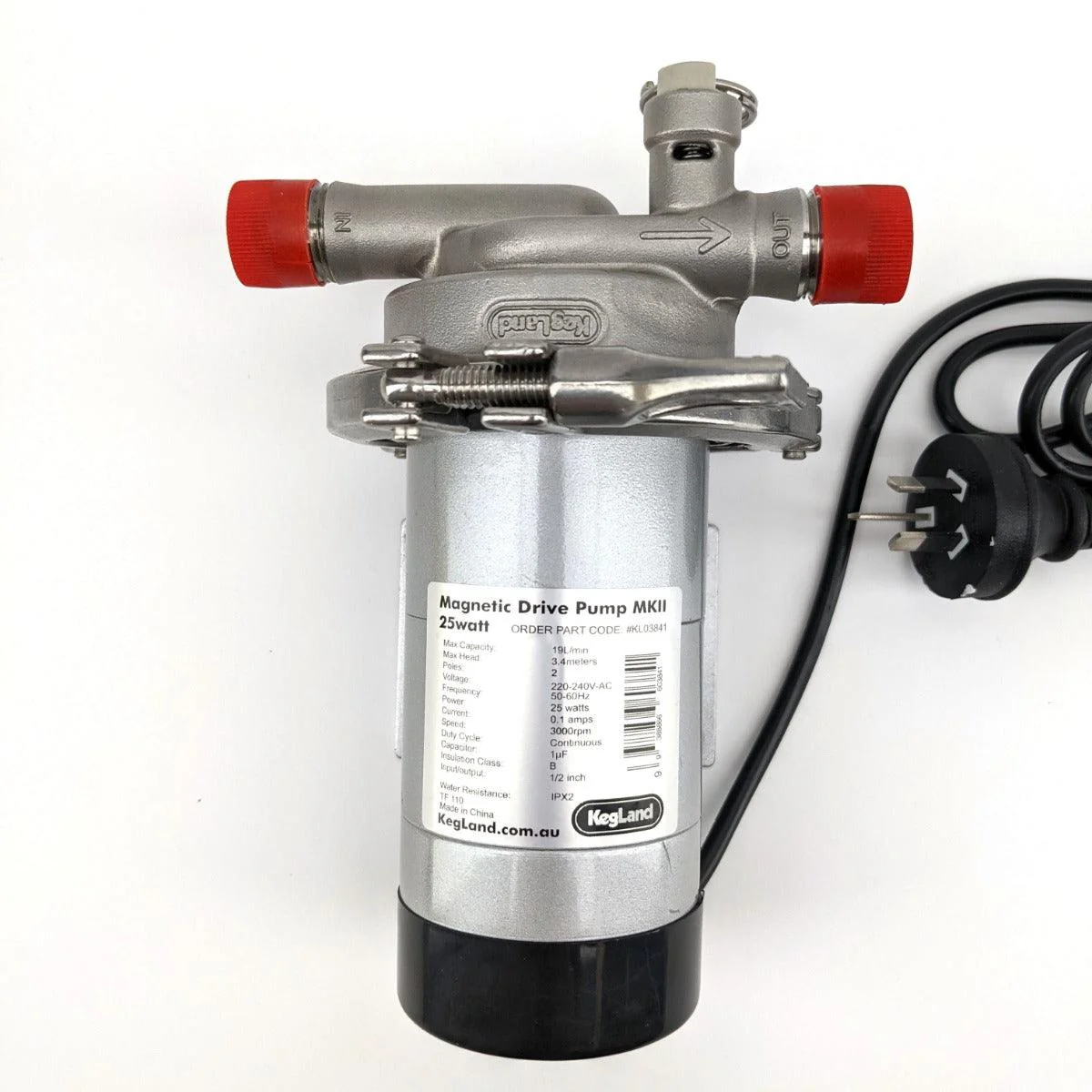 TC Breakdown - 3 Inch TC Stainless Steel Pump - 25w Magnetic Pump - Inline (220-240v) - Image 2