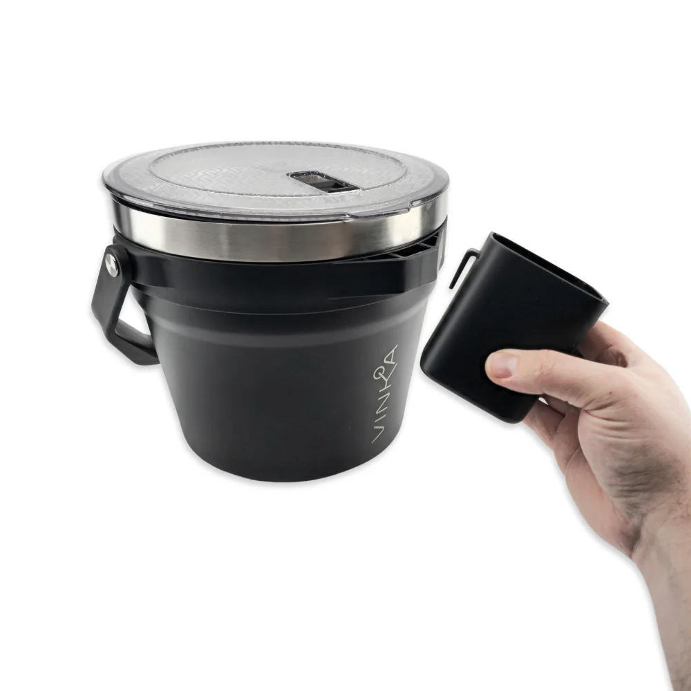 VINKA - Double Walled Vacuum Insulated Ice Bucket (7L) - Matte Black - Image 7