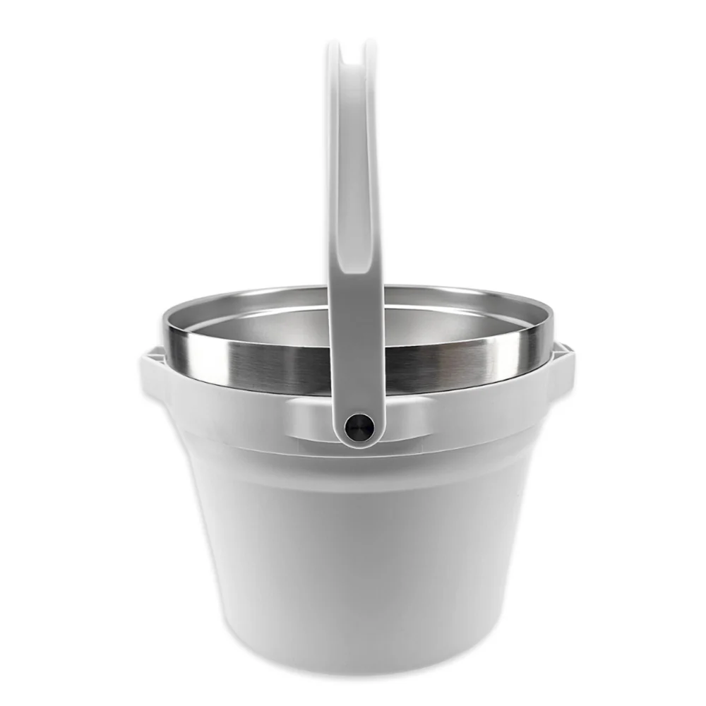 VINKA - Double Walled Vacuum Insulated Ice Bucket (7L) - Matte White - Image 8